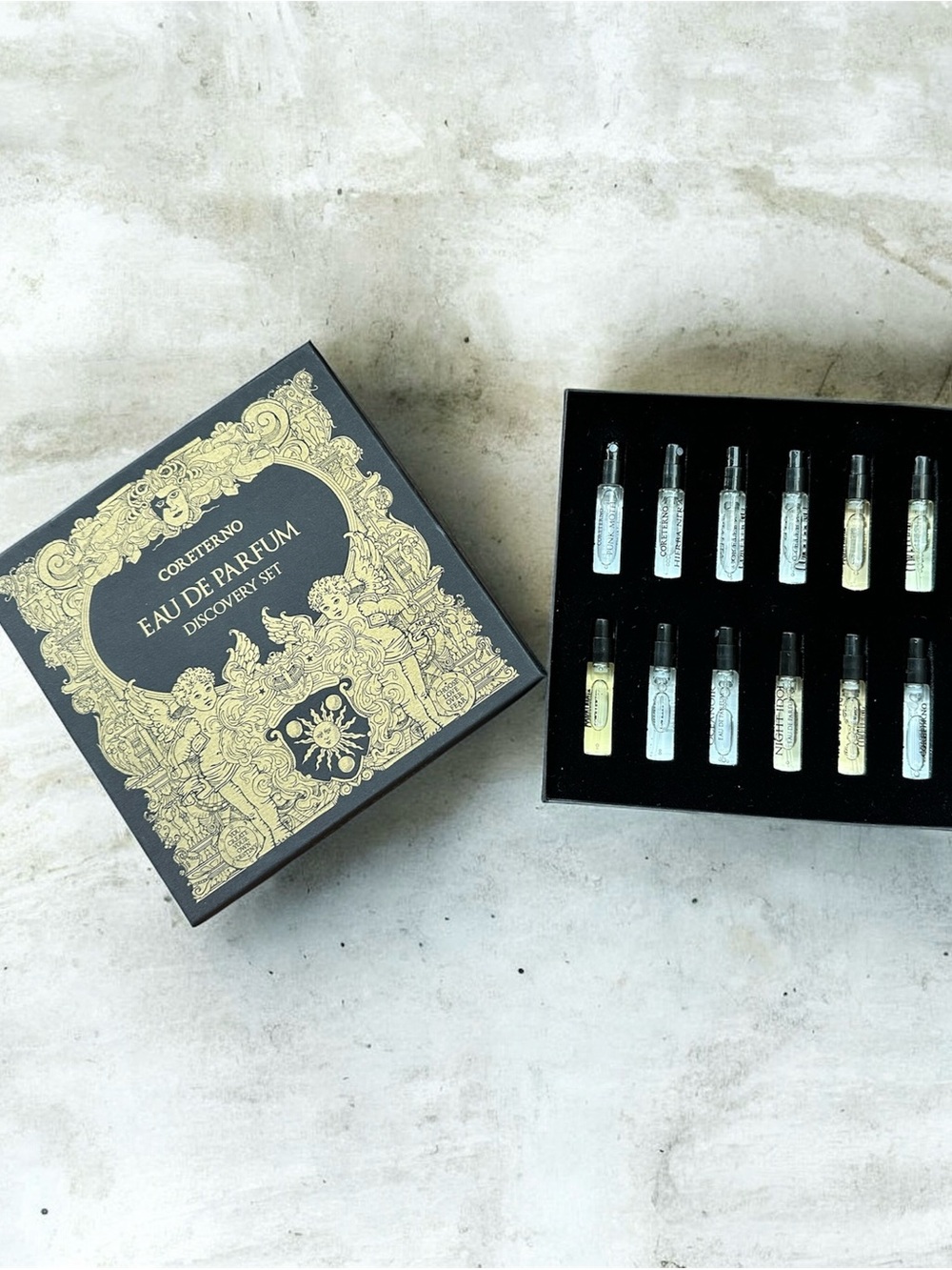 Coreterno Eau de Parfum Discovery Set - Navy & Gold Decorative Box